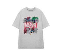 Marvel Grigio Comic Style T-shirt a maniche corte Uomini