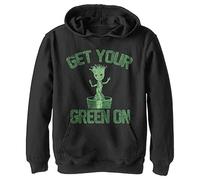 Marvel Kids Classic Groot Green Youth Pullover Hoodie, Black, Large