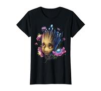 Marvel Guardiani della Galassia Groot Flowers Graphic T-Shirt Maglietta