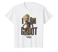 Marvel Guardiani della Galassia Io Sono Groot Yell Maglietta, Bambini, Bianco, 8 Anni