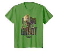 Marvel Guardiani della Galassia Io Sono Groot Yell Maglietta, Bambini, Erba, 8 Anni