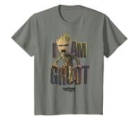 Marvel Guardiani della Galassia Io Sono Groot Yell Maglietta, Bambini, Verde Militare mélange, 2 Anni