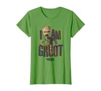 Marvel Guardiani della Galassia Io Sono Groot Yell Maglietta, Donna, Erba, M