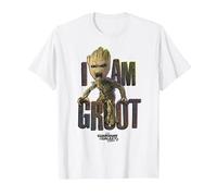 Marvel Guardiani della Galassia Io Sono Groot Yell Maglietta, Uomo, Bianco, 3XL