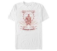 Marvel Guardiano del Rosso T-Shirt, Bianco, 4XL (Tall) (Plus) Uomo