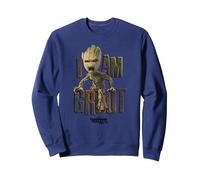 Marvel Guardians Vol.2 I AM Groot Cute Angry Felpa, Unisex per Adulti, Navy, M