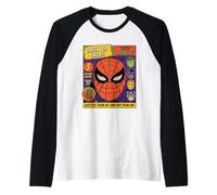 Marvel Halloween Spider-Man Retro Vintage Super Hero Masks Maglia con Maniche Raglan