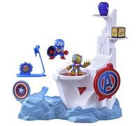 Hasbro F7059 Marvel Stunt Squad Tower Smash con Captain America e Thanos