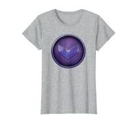 Marvel Hawkeye Kate Bishop Purple Logo Maglietta, Donna, Grigio Melange, XL