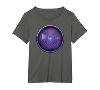 Marvel Hawkeye Kate Bishop Purple Logo Maglietta, Donna Plus-Size, Asfalto, 5X