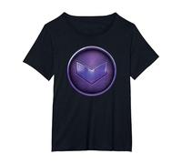 Marvel Hawkeye Kate Bishop Purple Logo Maglietta, Donna Plus-Size, Nero, 3X