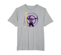 Marvel Hawkeye Kate Bishop su Target Maglietta, Uomo Taglie Grandi, Grigio Melange, 3X Tall
