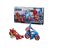 MARVEL HERO CAPITAN AMERICA E IRON MAN CON ROLLING RESCUE ART.F3532