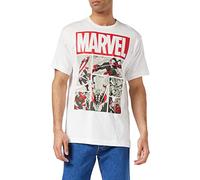 Marvel Heroes Comics T-Shirt, Bianco (White White), (Taglia Produttore: Large) Uomo