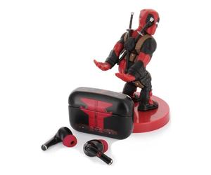 Marvel Holdems Mini Holder & Wireless Headphones Deadpool With TWS Buds Pro 10 C