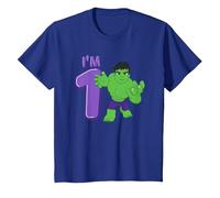 Marvel Hulk Cute Hulk 1st Birthday I'm 1 Maglietta, Bambini, Blu Reale, 6 Anni