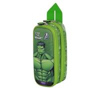 Marvel Hulk Rage-Astuccio 3D Doppio, Verde, 22 x 10 cm