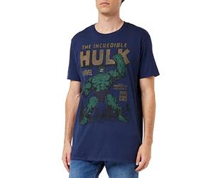 Marvel Hulk Rage, T-Shirt Uomo, Blu (Navy Navy), Large (Taglia Produttore: Large)