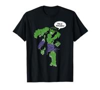 Marvel Hulk Speech Bubble Hulk Smash Retro Portrait Maglietta