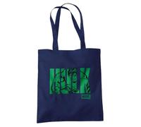 Marvel Hulk Text Green Grocery Travel Borsa tote riutilizzabile, blu navy, 38 x 42 cm
