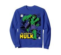 Marvel Hulk The Incredible Hulk Felpa, Unisex per Adulti, Blu Reale, M
