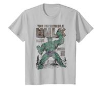 Marvel Hulk The Incredible Hulk Monster Unleashed Maglietta, Bambini, Argento, 4 Anni