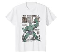 Marvel Hulk The Incredible Hulk Monster Unleashed Maglietta, Bambini, Bianco, 8 Anni