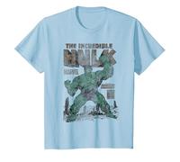Marvel Hulk The Incredible Hulk Monster Unleashed Maglietta, Bambini, Celeste, 6 Anni