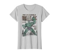 Marvel Hulk The Incredible Hulk Monster Unleashed Maglietta, Donna, Argento, S