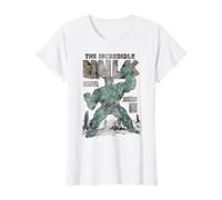 Marvel Hulk The Incredible Hulk Monster Unleashed Maglietta, Donna, Bianco, L