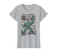 Marvel Hulk The Incredible Hulk Monster Unleashed Maglietta, Donna, Grigio Melange, XS