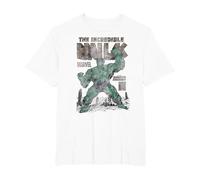 Marvel Hulk The Incredible Hulk Monster Unleashed Maglietta, Uomo Taglie Grandi, Bianco, 5X Tall