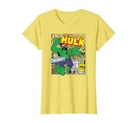Marvel Hulk The Strongest of all Maglietta, Donna, Limone, 3XL