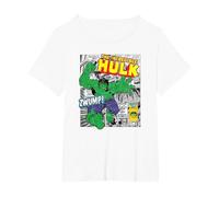 Marvel Hulk The Strongest of all Maglietta, Donna Plus-Size, Bianco, 4X