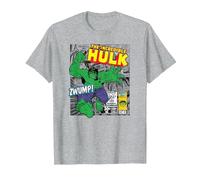Marvel Hulk The Strongest of all Maglietta, Uomo, Grigio Melange, 6XL
