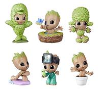 Marvel I Am Groot Figure Collection, 6 Mini Groot Action Figures Set, Super Hero Toys, Giocattoli per bambini dai 4 anni in su