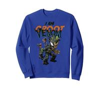Marvel I Am Groot Venom Portrait Felpa, Unisex per Adulti, Blu Reale, M