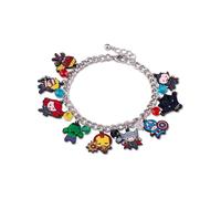 Marvel i Vendicatori Chibi Caratteri 15mm Smalto Fascino Argento Chain Bracciale
