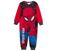 Marvel Il pigiama ufficiale Spiderman per ragazzi in pile tutto in uno Pjs con cerniera per bambini, Colore: rosso, 3-4 Jahre