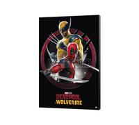 Marvel In Legno Wall Art Deadpool & Wolverine 01 Action 35 X 50 Cm Semic