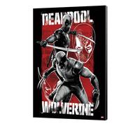 Marvel In Legno Wall Art Deadpool & Wolverine 03 Maximum Effort 35 X 50 Cm Semic