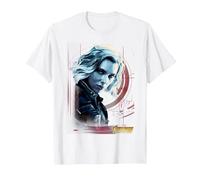 Marvel Infinity War Black Widow Geo Portrait Maglietta, Uomo, Bianco, S