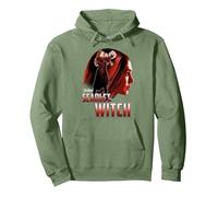 Marvel Infinity War Scarlet Witch Profile Felpa con Cappuccio, Unisex per Adulti, Verde Salvia, L