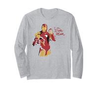 Marvel Iron Man Avengers Endgame Quote I A m Iron Man Maglia a Manica