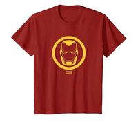 Marvel Iron Man Emblem Maglietta, Bambini, Mirtillo Rosso, 4 Anni