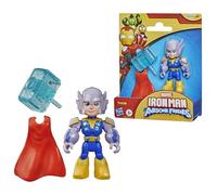 Marvel Iron Man et Ses Amis Extraordinaires, Figurine Thor de 7,5 cm avec Accessoire, Jouets de Super-héros pour Enfants, dès 3 Ans