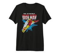 Marvel Iron Man The Invincible Iron Man Classic Art Vintage Maglietta Premium