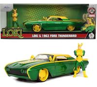 Marvel: Jada Toys - Loki Ford Thunderbird In Scala 1:24 Die-Castcon Personaggio