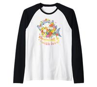 Marvel Jeff The Land Shark Blooming with Love Valentine's Maglia con Maniche Raglan