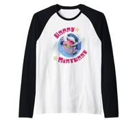 Marvel Jeff The Land Shark Happy Birthday Family Party Crew Maglia con Maniche Raglan